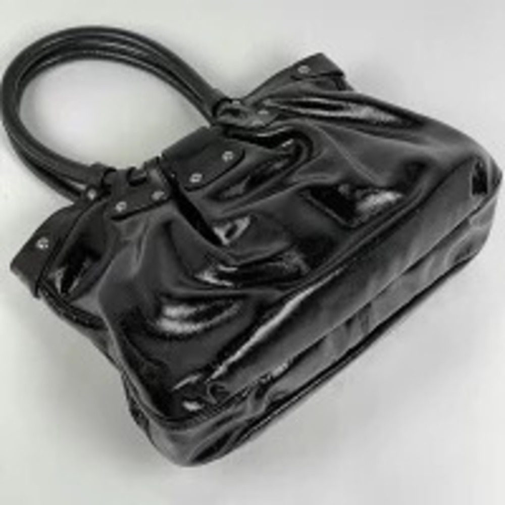 Salvatore Ferragamo Black Handbag Gancini Leather Black